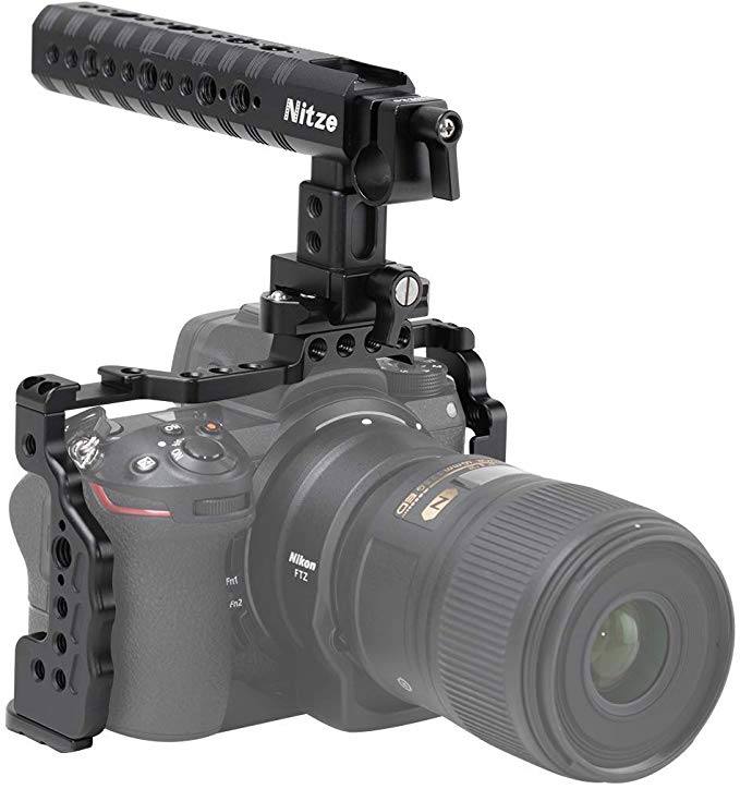 Nitze Nikon Z6 / Z7 카메라 전용 케이지 콜드 신발과 탑 핸들 - NHT01