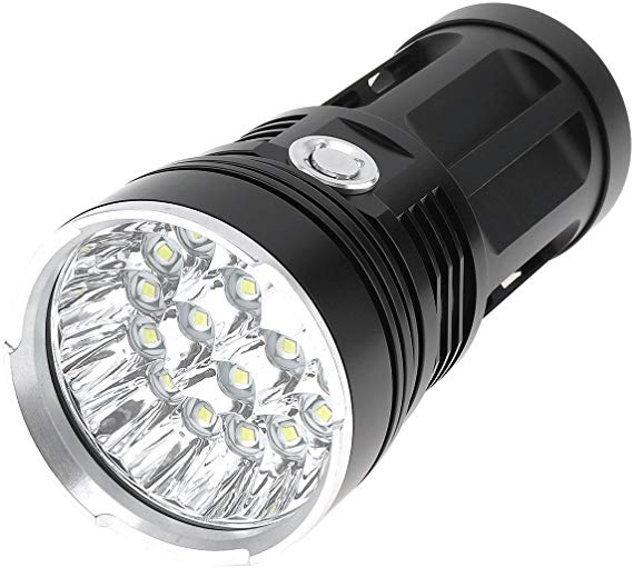 ScurityIng 강력한 18 LEDs 5400 루멘 4 모드 손전등 방수 아 루미 슈퍼 브라이트 18650 충전식 배터리 지원