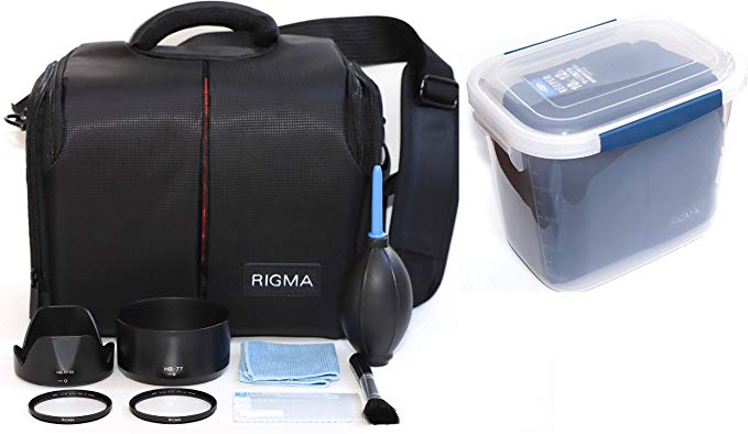PRO [RIGMA] Nikon (니콘) D5600 더블 줌 키트에 입문 액세서리 10 종 세트 (후드 / 렌즈 보호 필터 / 카메라 가방 / 방습 케이스 / 액