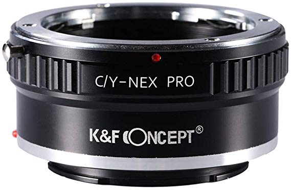K & F Concept 마운트 어댑터 Contax Yashica C / Y 렌즈 -SONY NEX E 카메라 장착 PRO 무광택 마무리 반사 방지 무한대 제공 