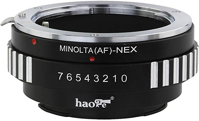 Haoge 렌즈 마운트 어댑터 for Sony Alpha A 타입 Minolta MAF AF 마운트 렌즈 to Sony NEX 카메라 α NEX 등 α NEX, 