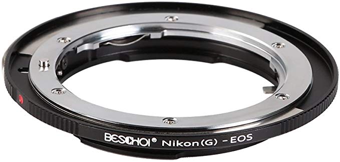 Beschoi 마운트 어댑터 Nikon (G) -EOS 니콘 G 렌즈 - 캐논 Canon EOS EF 마운트 바디 호환 렌즈 어댑터 렌즈 마운트 어댑터 정밀
