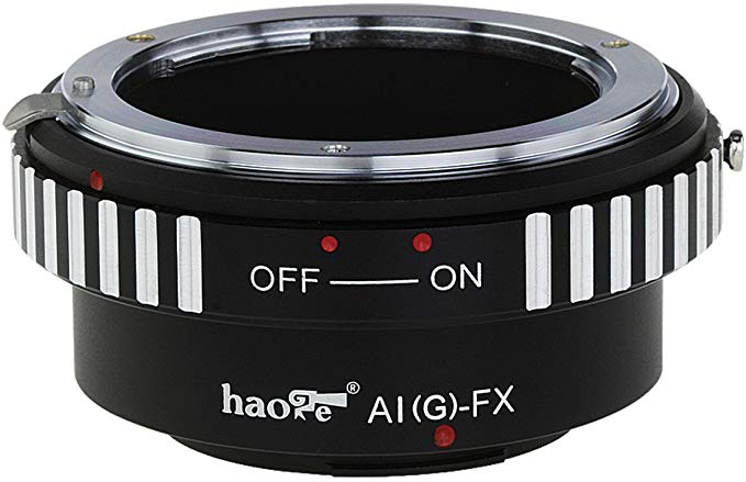 Haoge 렌즈 마운트 어댑터 for Nikon Nikkor G 렌즈를 Fujifilm x-mount 카메라 등 x-a1, x-a2, x-a3, x-a10, x-