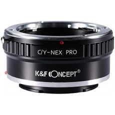 K & F Concept 마운트 어댑터 Contax Yashica C / Y 렌즈 -SONY NEX E 카메라 장착 PRO 무광택 마무리 반사 방지 무한대 제공 