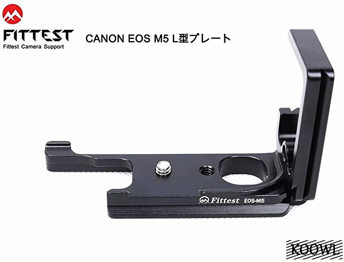 Canon 캐논 EOS M5 l 플레이트 L 형 빠른 릴리즈 플레이트, Koowl 제 컴팩트 네스가 뛰어난 분리형, 내마모성, 내 부식성, 블랙