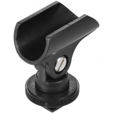 Andoer 마이크 클립 마이크 홀더 클립 마이크 스탠드 마이크 클립 클램프 홀더 19mm 플라스틱 핫슈 & 1 / 4 나사 구멍이있는 디지털 SLR 카메라 용