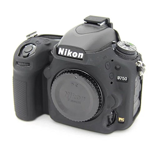 kinokoo Nikon 디지털 SLR 카메라 D750 전용 실리콘 커버 카메라 케이스 카메라 커버 (블랙 A) 블랙 A