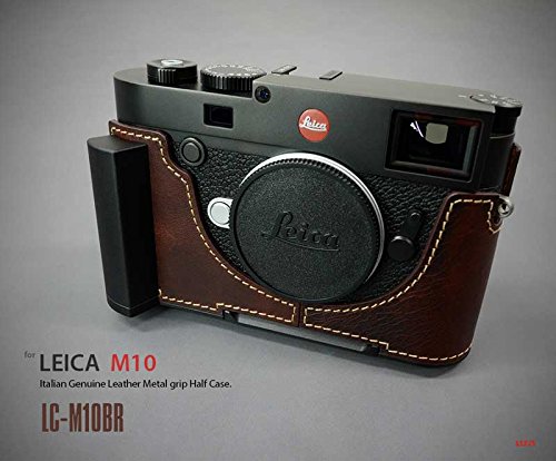 【일본 정규 대리점] LIM 'S Italian Genuine Leather Metal grip Half Case for Leica M10 LC-M10BR Bro