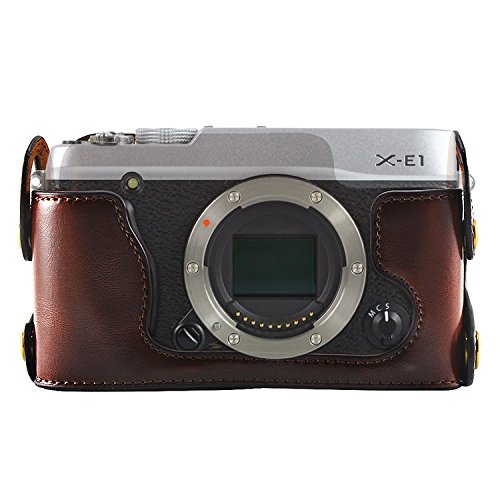 No1accessory XJPT-XE1-D10 다크 브라운 Fujifilm XE1 XE1 XE2 XE2 전용 PU 절반 가죽 리플렉스 카메라 가방 카메라 케이스