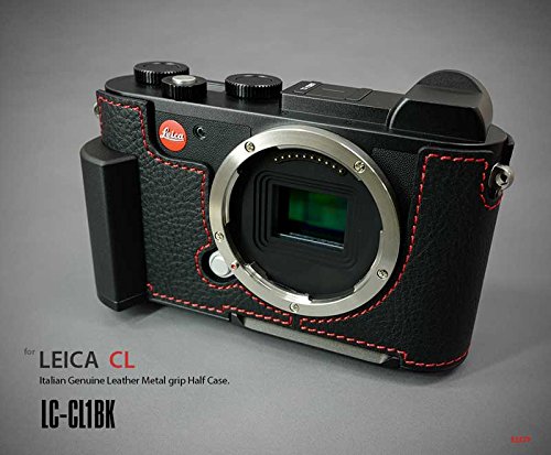 【일본 정규 대리점] LIM 'S Italian Genuine Leather Metal grip Half Case for Leica CL LC-CL1BK Blac