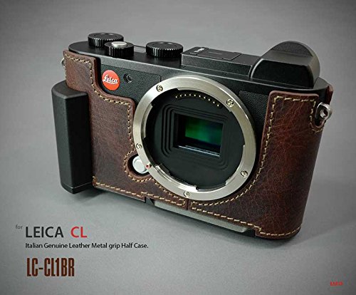 【일본 정규 대리점] LIM 'S Italian Genuine Leather Metal grip Half Case for Leica CL LC-CL1BR Brow