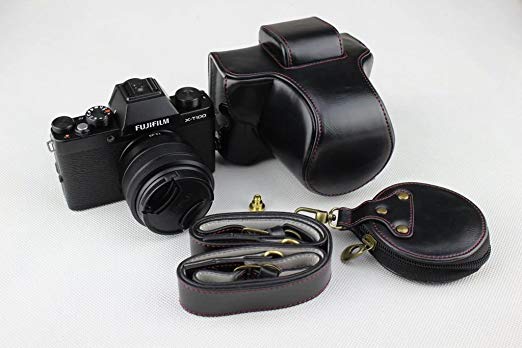 Fujifilm Fuji 후지 PEN XT100 XT100 X T100 카메라 케이스 카메라 커버 카메라 가방 카메라 홀더 [WDMART] 수제 가죽 카메라 풀 