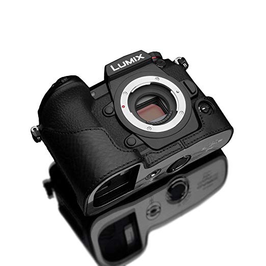 GARIZ Panasonic LUMIX G9 PRO (DC-G9) 용 가죽 카메라 케이스 XS-CHG9BK 블랙 블랙