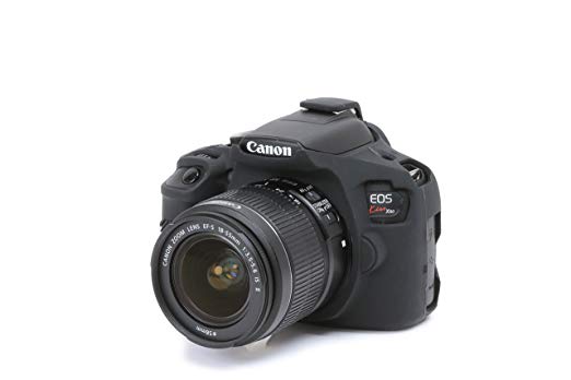 DISCOVERED이지 커버 Canon EOS Kiss X80 카메라 커버 블랙 액정 보호 필름 포함 블랙