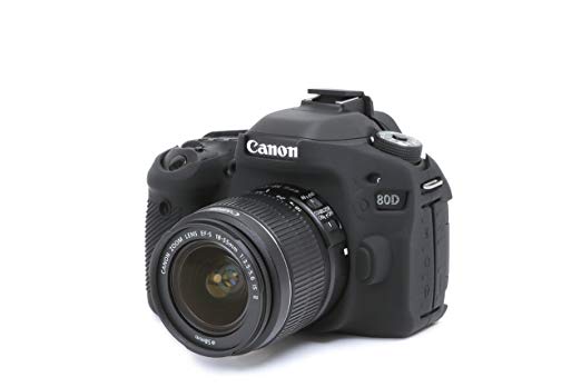 DISCOVERED이지 커버 Canon EOS 80D 카메라 커버 블랙 액정 보호 필름 포함 블랙