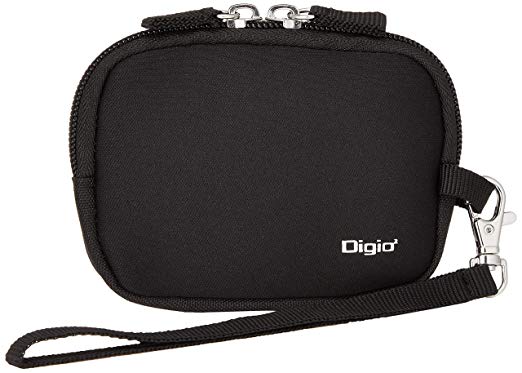 Digio 디지털 카메라 케이스 핸드 스트랩있는 블랙 DCC-046BK