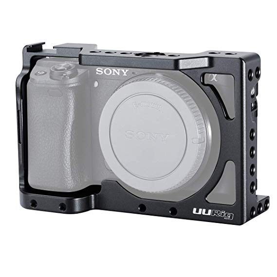 Sony A6400 / A6300 전용 케이지 카메라 케이지 금속 재료 강하고 확고 콜드 슈 마운트있는 확장 카메라 케이지 뛰어난 보호 (Sony A6400 전용