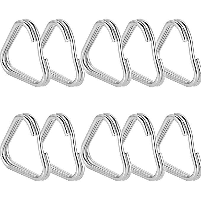 (호토가) FOTGA 삼각 메탈 열쇠 고리 링 커넥터 카메라 스트랩 가방 매달려 후크 키트 용 (10PC)