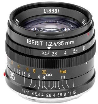 KIPON 단 초점 렌즈 IBERIT (이베릿토) 35mm f / 2.4 렌즈 for Sony E 마운트 Frosted Black (무광 블랙)