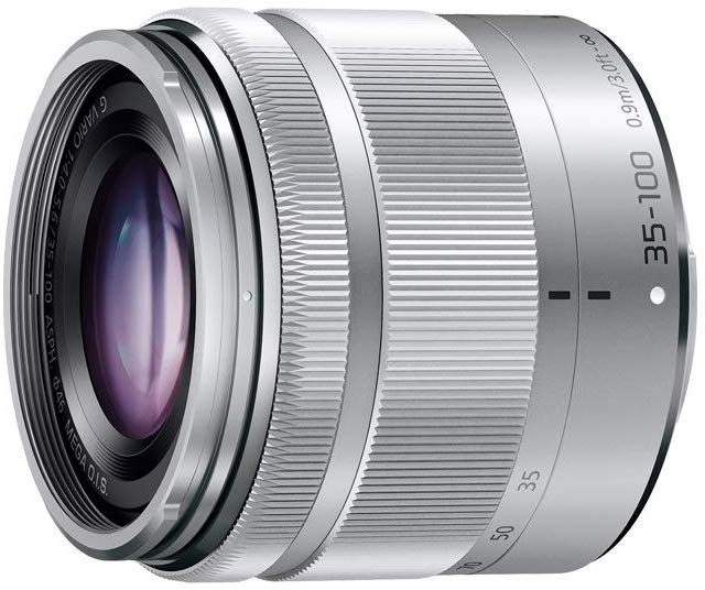 파나소닉 망원 줌 렌즈 마이크로 포서 즈용 루믹스 G VARIO 35-100mm / F4.0-5.6 ASPH./MEGA O.I.S. 실버 H-FS35100-S 실