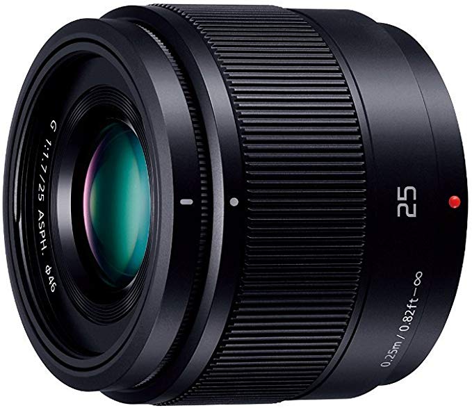 Panasonic 마이크로 포서 즈 시스템 용 25mm F1.7 단 초점 표준 렌즈 LUMIX G ASPH. 블랙 H-H025-K [병행 수입품]