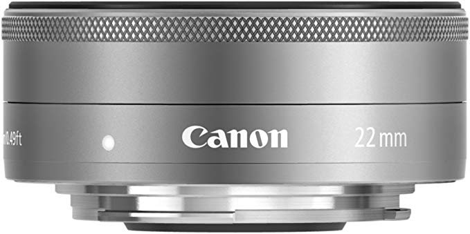 Canon 단 초점 광각 렌즈 EF-M22mm F2 STM 실버 미러리스 일안 대응 EF-M222STMSL