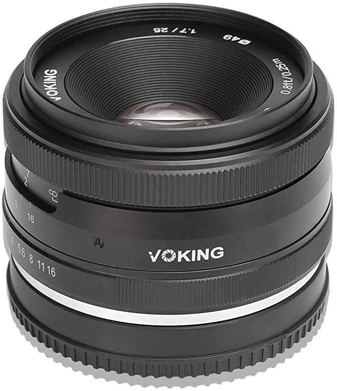 Vokingf VK 25mm f / 1.7 후지 필름 X 마운트 용 미러리스 APS-C 카메라 렌즈 X-T3 X-Pro2 X-E3 X-T1 X-T2 X-T10 X