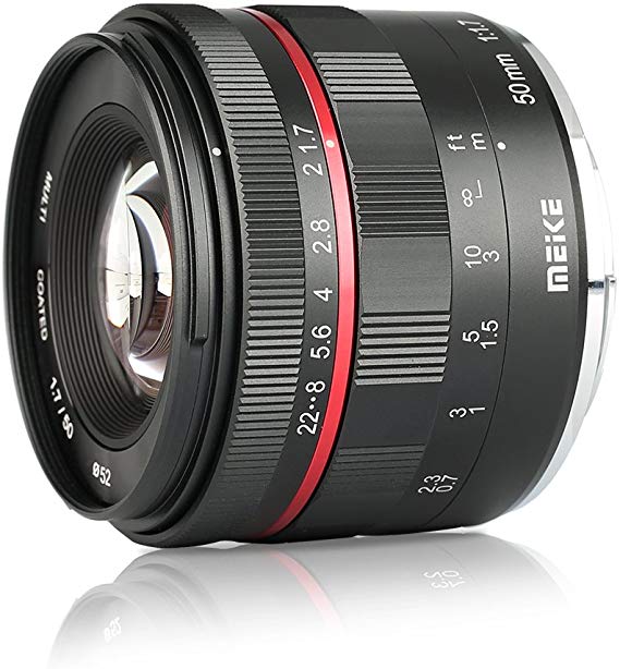 Meike MK 50 mm f / 1.7 Full Frame Aperture Manual Focus Lens for Sony E Lensless Cameras