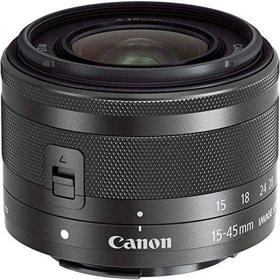 Canon 표준 줌 렌즈 EF-M15-45mm F3.5-6.3IS STM (흑연) 미러리스 일안 대응 EF-M15-45ISSTM 흑연