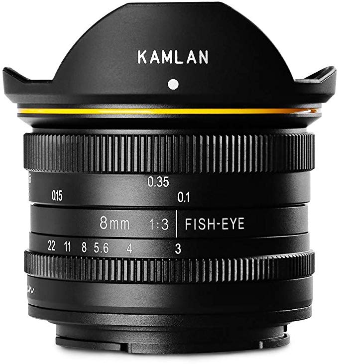 [일본 정품] KAMLAN 렌즈 단 초점 어안 렌즈 8mm F3.0 캐논 M 마운트 용 APS-C 대응 어안 일본 보증 KAM0004