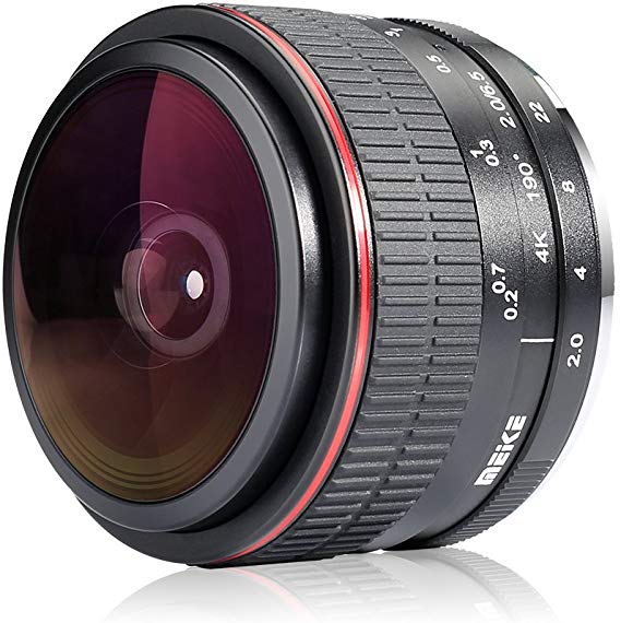 Meike 6.5mm F / 2.0 환대 어안 (MF) 렌즈 for Canon EOS M mount 카메라 [중국산] (Canon) Canon