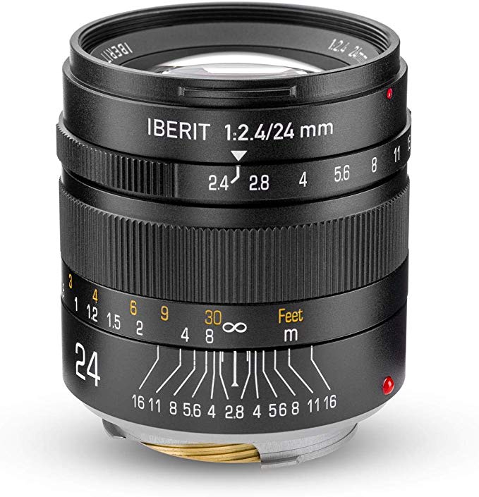 KIPON 단 초점 렌즈 IBERIT (이베릿토) 24mm f / 2.4 렌즈 for Leica M 렌즈 Frosted Black (무광 블랙)