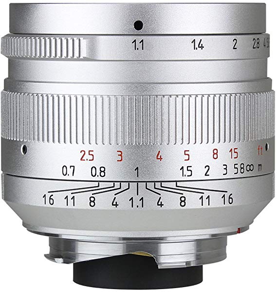 일곱 工匠 7artisans 단 초점 렌즈 50mm F1.1 일본 정품 (라이카 M 마운트) (실버) 실버