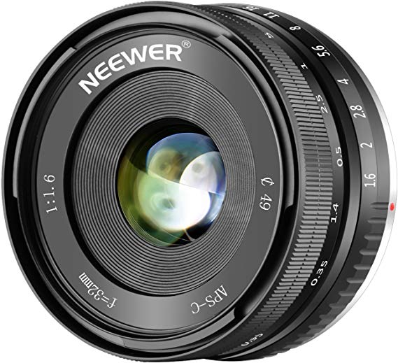 Neewer 32mm F / 1.6 수동 포커스 프라임 렌즈 Sony 미러리스 카메라에 대응