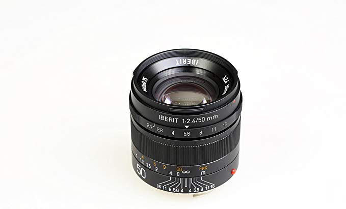 KIPON 단 초점 렌즈 IBERIT (이베릿토) 50mm f / 2.4 라이카 M 마운트 Frosted Black (무광 블랙)