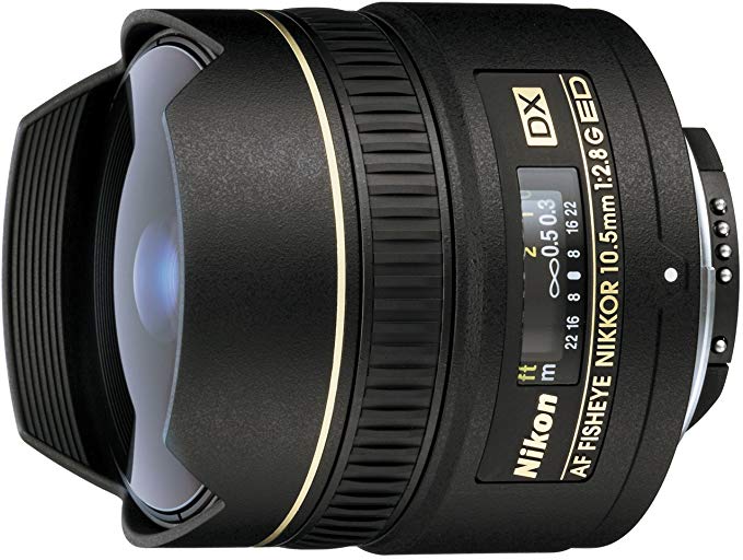 Nikon 어안 렌즈 AF DX fisheye Nikkor ED 10.5mm f / 2.8G 니콘 DX 포맷 전용