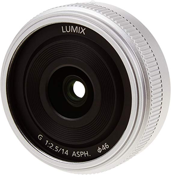 파나소닉 단 초점 광각 렌즈 마이크로 포서 즈용 루믹스 G 14mm / F2.5 ASPH. 실버 H-H014A-S 실버