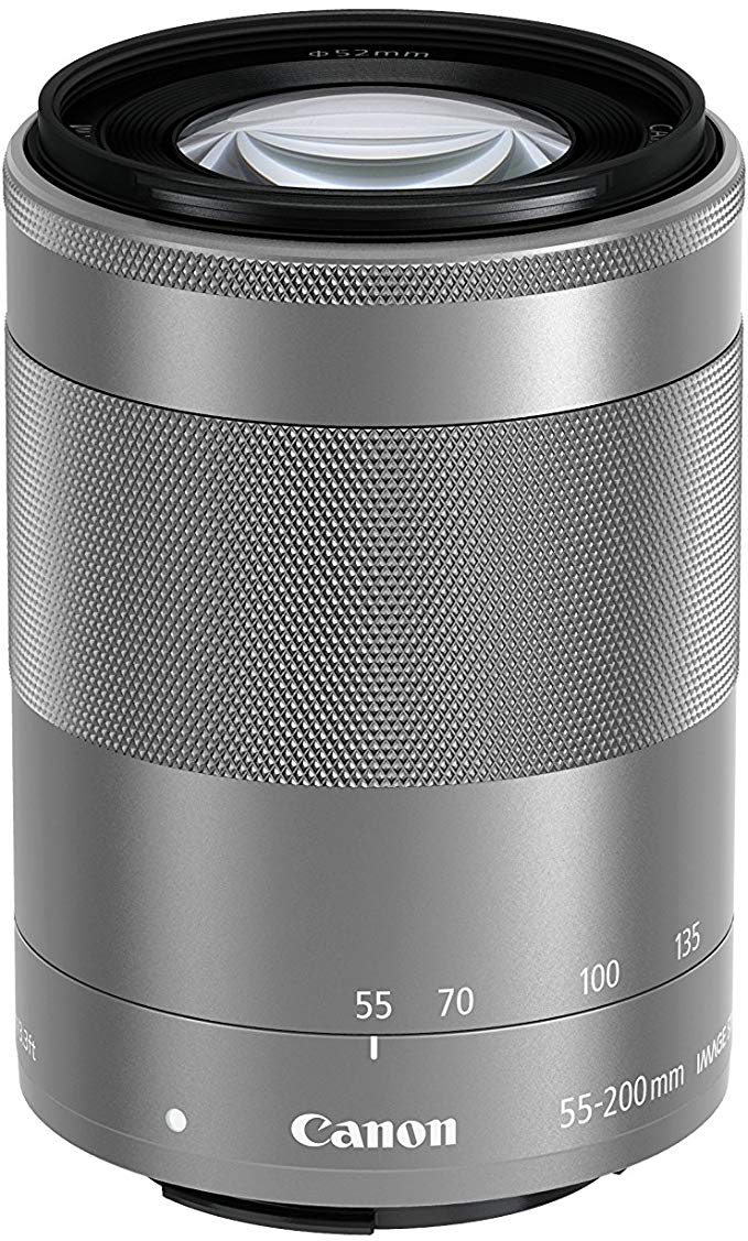 Canon 망원 줌 렌즈 EF-M55-200mm F4.5-6.3 IS STM (실버) 미러리스 전용 EF-M55-200ISSTMSL