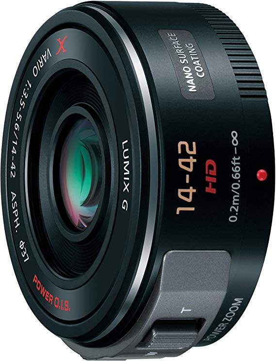 파나소닉 표준 줌 렌즈 마이크로 포서 즈용 루믹스 G X VARIO PZ 14-42mm / F3.5-5.6 ASPH./POWER O.I.S. 블랙 H-PS1404