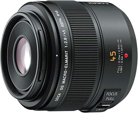 Panasonic 마이크로 포서 즈용 라이카 DG MACRO-ELMARIT 45mm F2.8 ASPH. MEGA O.I.S 단 초점 매크로 렌즈 H-ES045