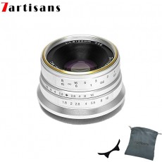 7 장인 25 mm f1.8 APS - C 프레임 수동 포커스 프라임 고정 렌즈 for 컴팩트 미러리스 카메라 Fuji x-a1 x-a10 x-a2 x-a3 a-