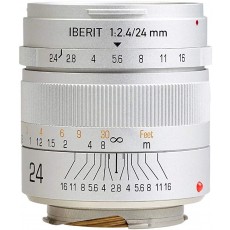 KIPON 단 초점 렌즈 IBERIT (이베릿토) 24mm f / 2.4 렌즈 for Leica M 렌즈 Frosted Silver (무광 실버)