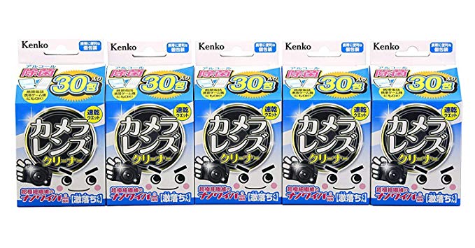 Kenko 청소 용품 거센 떨어진 카메라 렌즈 클리너 30 포 이득용 세트 5 박스 알코올 성분 배합 004166