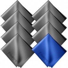 BONTIME 클리닝 크로스 마이크로 화이버 20cm × 18cm (8 개 세트 / 개별 포장) 그레이 & 블루 블루 & 그레이