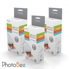 PHOTOBEE 사진 용지 - 올인원 카트리지 3 박스 (1 상자에 3 개의 카트리지 12 장의 인화지, 총 108 매)