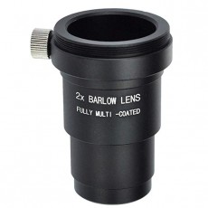 1.25 인치 (31.7 mm) 2X 풀 메탈 하우징 바로 렌즈 T / T2 (M42 x 0.75 mm) 표준 망원경 접안 렌즈 용 숫나사 천문학 용 1 25 인