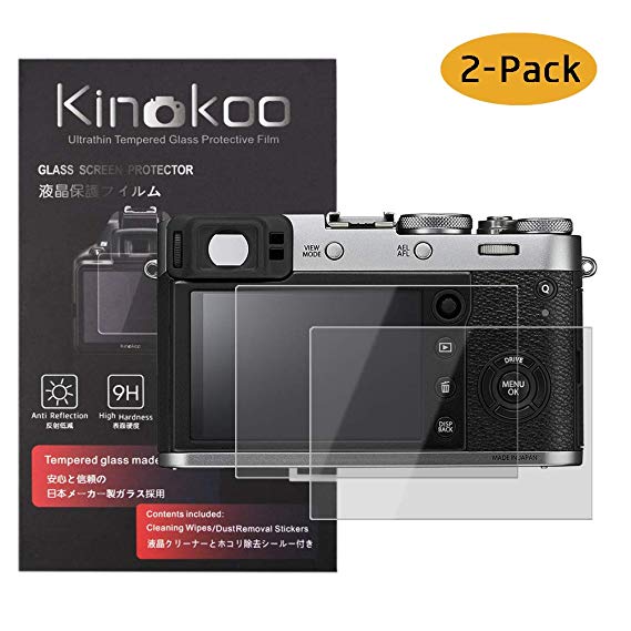 kinokoo 액정 보호 필름 후지 Fujifilm 디지털 카메라 X100F / X100T 전용 경도 9H 높은 투과율 지문 기포없이 강화 유리 두께 0.3mm 