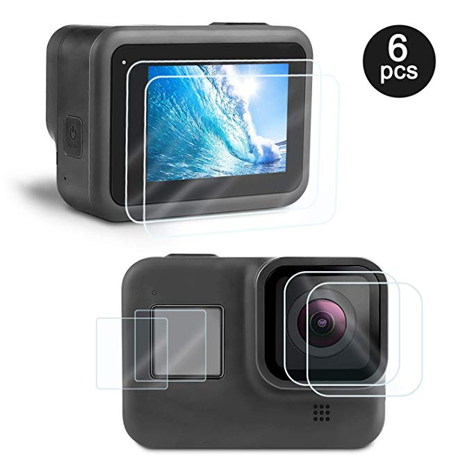 (디야도) Deyard 강화 유리 필름 GoPro Hero8 Black에 적용 액정 보호 필름 9H 0.3mm 충격 스크래치 기포 제로 붙여 쉬운 6 장