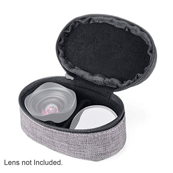 광각 매크로 스마트 폰 카메라 렌즈를위한 범용 휴대용 렌즈 파우치 지퍼 수납 운반 가방