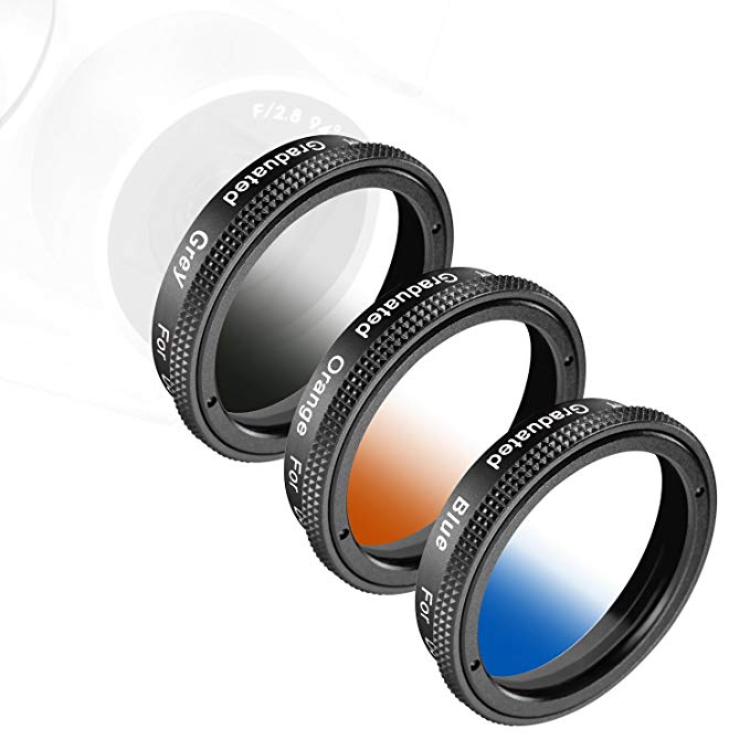 NEEWER 그라데이션 렌즈 필터 세트 3 개 DJI Phantom 4, DJI Phantom 3 Professional 및 Advanced와 4K 카메라에 대응